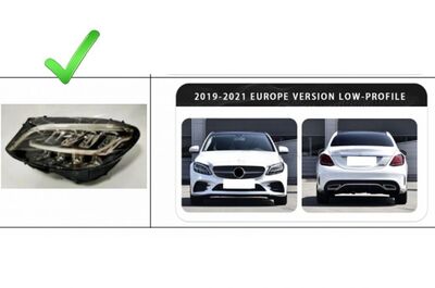 KIT CARROSSERIE COMPLET MERCEDES CLASSE C W205 BERLINE PHASE 2 LOOK CLASSE C W206 63AMG (03-2018/2021)