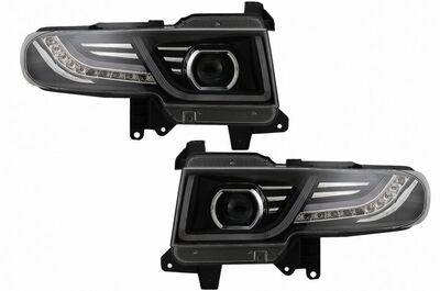 PHARES A LEDS "TUBE LIGHT" Toyota FJ Cruiser (XJ10) AVEC FONCTION DTS CLIGNOTANTS DEFILANTS(2007/2015)