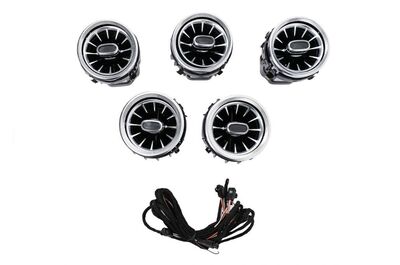 ECLAIRAGE D'AMBIANCE INTERIEURE A LEDS PAR LES GRILLES D'AERATION Mercedes Classe C W205 C205 S205 PHASE 1 (2014-2018) Mercedes GLC SUV X253 PHASE 1 (2015-2018)
