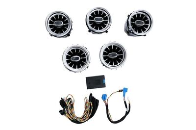 ECLAIRAGE D'AMBIANCE INTERIEURE A LEDS PAR LES GRILLES D'AERATION Mercedes Classe C W205 C205 S205 PHASE 2 (2018-2021)