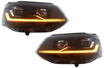 PHARES A LEDS FULL LEDS  "REAL DRL" BLACK EDITION VW BUS T5 FACELIFT VERSION 4 (avec feux de jour et clignotants DTS-Dynamic Turn Signal) (2010/2015)