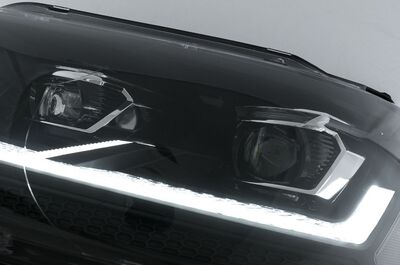 PHARES A LEDS FULL LEDS  "REAL DRL" BLACK EDITION VW BUS T5 FACELIFT VERSION 4 (avec feux de jour et clignotants DTS-Dynamic Turn Signal) (2010/2015)