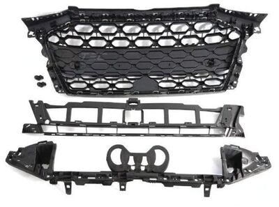 CALANDRE SANS SIGLE AUDI A3 8Y PHASE 1 LOOK RS3 PIANO BLACK V2 (2020/2024)
