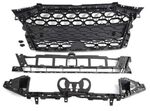 CALANDRE SANS SIGLE AUDI A3 8Y PHASE 1 LOOK RS3 PIANO BLACK V2 (2020/2024)