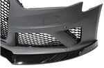 PARE CHOC AVANT COMPLET + LAME INFERIEURE 3 PARTIES EN ABS NOIRE AUDI A4 B8/8K2 FACELIFT LOOK RS4 VERSION 2 (2012/2015)