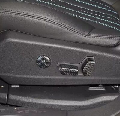 ENJOLIVEURS DE BOUTONS DE REGLAGE DE SIEGES SILVER/CHROME OU CARBONE LOOK PEUGEOT 3008 II (2016/2023) PEUGEOT 5008 II (2017/2023)