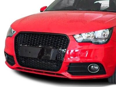 CALANDRE AUDI A1 PHASE 1 LOOK RS FRAME GLOSSY BLACK (2010/12-2014)