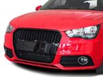 CALANDRE AUDI A1 PHASE 1 LOOK RS FRAME GLOSSY BLACK (2010/12-2014)
