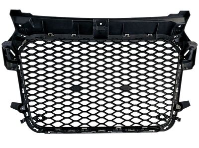 CALANDRE AUDI A1 PHASE 1 LOOK RS FRAME GLOSSY BLACK (2010/12-2014)