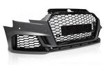 PARE CHOC AVANT AUDI A3 8V 3 OU 5 PORTES PHASE 2 LOOK RS3 "black edition" (05-2016/2020)