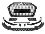 PARE CHOC AVANT AUDI A3 8V 3 OU 5 PORTES PHASE 2 LOOK RS3 "black edition" (05-2016/2020)