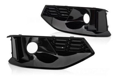 GRILLES LATERALES DE PARE CHOC AVANT LOOK RS4 POUR AUDI A4 B9 STANDARD PHASE 1 VERSION 2 (Pour versions Standard AVEC ANTIBROUILLARDS UNIQUEMENT) (08-2015/03-2019)