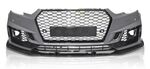 PARE CHOC AVANT AUDI A4 B9 8W STANDARD PHASE 1 LOOK RS4 BLACK EDITION (SANS OU AVEC ACC) POUR USAGE DES ANTIBROUILLARDS (2015/04-2019)
