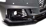 PARE CHOC AVANT AUDI A4 B9 8W STANDARD PHASE 1 LOOK RS4 BLACK EDITION (SANS OU AVEC ACC) POUR USAGE DES ANTIBROUILLARDS (2015/04-2019)