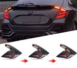 FEUX A LEDS FULL LEDS HONDA CIVIC X HATCHBACK AVEC CLIGNOTANTS DTS -DYNAMIC TURN SIGNAL - VERSION 2 (2016/2021)