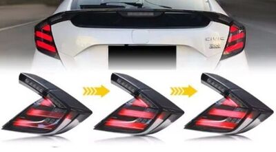FEUX A LEDS FULL LEDS HONDA CIVIC X HATCHBACK AVEC CLIGNOTANTS DTS -DYNAMIC TURN SIGNAL - VERSION 2 (2016/2021)
