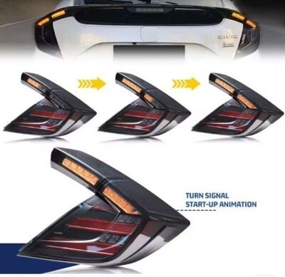 FEUX A LEDS FULL LEDS HONDA CIVIC X HATCHBACK AVEC CLIGNOTANTS DTS -DYNAMIC TURN SIGNAL - VERSION 2 (2016/2021)