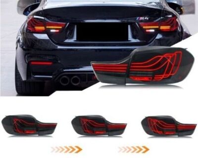 FEUX A LEDS "LASER LOOK BLACK EDITION" BMW SERIE 4 F32/F33/F36/F82 AVEC CLIGNOTANTS DTS -DYNAMIC TURN SIGNAL - (2013/2019)