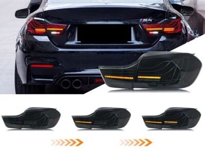 FEUX A LEDS "LASER LOOK BLACK EDITION" BMW SERIE 4 F32/F33/F36/F82 AVEC CLIGNOTANTS DTS -DYNAMIC TURN SIGNAL - (2013/2019)
