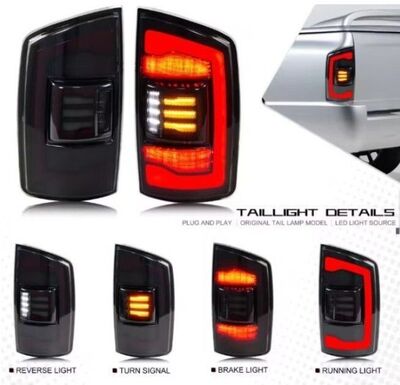 FEUX A LEDS DODGE RAM AVEC CLIGNOTANTS DTS -DYNAMIC TURN SIGNAL - VERSION 1 (2002/2005)