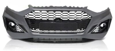 PARE CHOC AVANT AUDI A4 B9 PHASE 2 LOOK RS4 AVEC EMPLACEMENTS CAMERA ET ACC (05-2019/2024)
