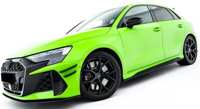 JEU DE BAS DE CAISSE (RAJOUTS EN ABS) AUDI A3 8Y RS3 SPORTBACK OU LIMOUSINE SEDAN PHASE 2 "CNC" (2024+)