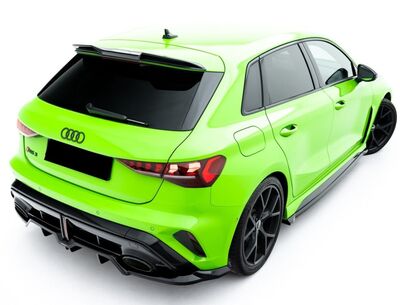 EXTENSION DE BECQUET DE TOIT AUDI A3 8Y SLINE / S3 /RS3 8Y SPORTBACK 3D GLOSS BLACK" (2020+)