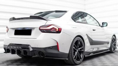 RAJOUT CENTRAL DE PARE CHOC ARRIERE LOOK DIFFUSEUR BMW SERIE 2 G42 COUPE PACK M OU M240I  "DTM LOOK" (2021+)
