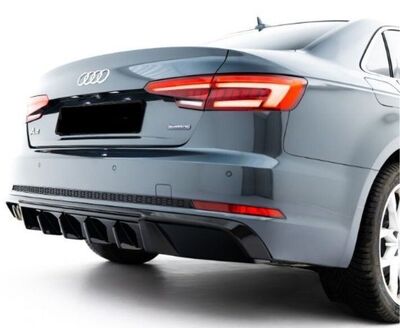 DIFFUSEUR DE PARE CHOC ARRIERE AUDI A4 B9 PHASE 1 S LINE "DTM LOOK" V2 (2016/04-2019)