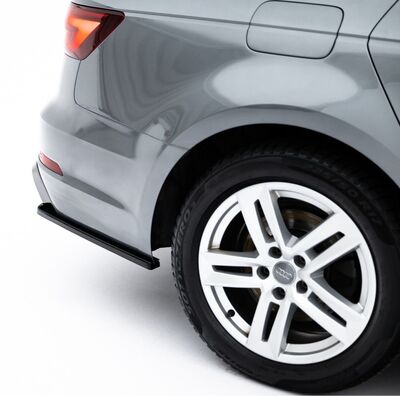 DIFFUSEUR DE PARE CHOC ARRIERE AUDI A4 B9 PHASE 1 STANDARD OU S LINE AVEC EMBOUTS TRAPEZOIDAUX  "DTM LOOK" V3 (2016/04-2019)