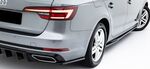 DIFFUSEUR DE PARE CHOC ARRIERE AUDI A4 B9 PHASE 1 STANDARD OU S LINE AVEC EMBOUTS TRAPEZOIDAUX  "DTM LOOK" V3 (2016/04-2019)
