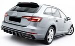 DIFFUSEUR DE PARE CHOC ARRIERE AUDI A4 B9 PHASE 1 STANDARD OU S LINE AVEC EMBOUTS TRAPEZOIDAUX  "DTM LOOK" V3 (2016/04-2019)
