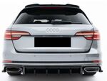 DIFFUSEUR DE PARE CHOC ARRIERE AUDI A4 B9 PHASE 1 STANDARD OU S LINE AVEC EMBOUTS TRAPEZOIDAUX  "DTM LOOK" V3 (2016/04-2019)