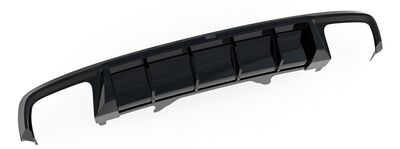 DIFFUSEUR DE PARE CHOC ARRIERE AUDI A4 B9 PHASE 1 STANDARD OU S LINE AVEC EMBOUTS TRAPEZOIDAUX  "DTM LOOK" V3 (2016/04-2019)