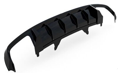 DIFFUSEUR DE PARE CHOC ARRIERE AUDI A4 B9 PHASE 1 STANDARD OU S LINE AVEC EMBOUTS TRAPEZOIDAUX  "DTM LOOK" V3 (2016/04-2019)