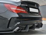 RAJOUT DE DIFFUSEUR ARRIERE CENTRAL EN ABS "CNC" POUR MERCEDES CLA W117/X117 45AMG PHASE 2 MX VERSION 1 (09-2015/2018)