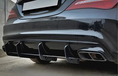 RAJOUT DE DIFFUSEUR ARRIERE CENTRAL EN ABS "CNC" POUR MERCEDES CLA W117/X117 45AMG PHASE 2 MX VERSION 2 (09-2015/2018)
