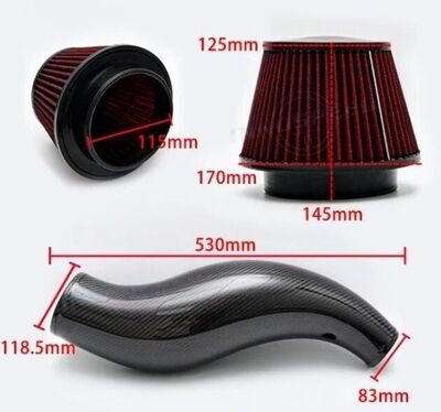 KIT D'ADMISSION CARBONE HONDA CIVIC V 92/95 (TYPE EG) HONDA CIVIC VI (1996/2001)