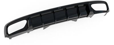 DIFFUSEUR DE PARE CHOC ARRIERE AUDI A4 B9 PHASE 1 STANDARD OU S LINE AVEC EMBOUTS TRAPEZOIDAUX  "DTM LOOK" V3 (2016/04-2019)