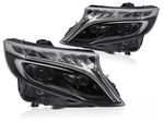 PHARES A LEDS TUBE LIGHT "FULL LEDS" MERCEDES CLASSE V W447 OU VITO W447 "BLACK EDITION" AVEC FONCTION DTS -DYNAMIC TURN SIGNAL - V2 (2014/2023)
