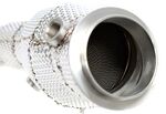 TUBE DE DESCENTE "DOWNPIPE" EN INOX avec bouclier thermique et catalyseur POUR ALFA ROMEO GIULIA 2.9L TURBO / ALFA ROMEO STELVIO 2.9L TURBO Q4 (2017+)