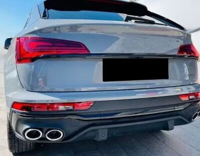 DIFFUSEUR DE PARE CHOC ARRIERE EN ABS LOOK SQ5 AVEC EMBOUTS FACTICES POUR AUDI Q5 FY SPORTBACK PHASE 2 (02-2020/2024)