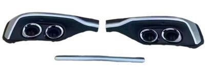 DIFFUSEUR DE PARE CHOC ARRIERE EN ABS LOOK SQ5 AVEC EMBOUTS FACTICES POUR AUDI Q5 FY SPORTBACK PHASE 2 (02-2020/2024)