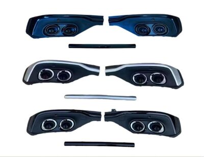 DIFFUSEUR DE PARE CHOC ARRIERE EN ABS LOOK SQ5 AVEC EMBOUTS FACTICES POUR AUDI Q5 FY SPORTBACK PHASE 2 (02-2020/2024)