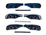 DIFFUSEUR DE PARE CHOC ARRIERE EN ABS LOOK SQ5 AVEC EMBOUTS FACTICES POUR AUDI Q5 FY SPORTBACK PHASE 2 (02-2020/2024)