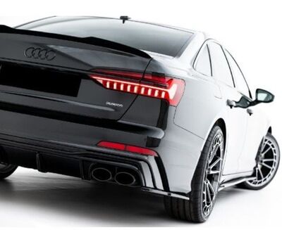 DIFFUSEUR DE PARE CHOC ARRIERE AUDI A6 4K/C8 SLINE OU S6 + EMBOUTS D'ECHAPPEMENT FACTICES (2019/202()