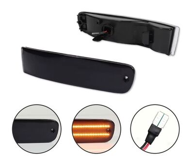 JEU DE CLIGNOTANTS A LEDS POUR PARE CHOC AVANT HONDA PRELUDE (1992/1996)