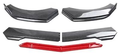 LAME DE PARE CHOC AVANT 4 OU 5 PARTIES HONDA PRELUDE SI 5G PIANO BLACK OU CARBONE LOOK (1997/2001)