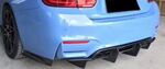 DIFFUSEUR ARRIERE + SPLITTERS LATERAUX EN CARBONE BMW M3 F80 OU M4 F82 "MAXI EVO PSM STYLE" (2014/2019)