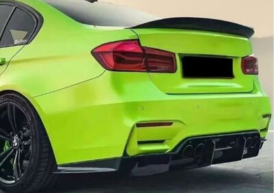 DIFFUSEUR ARRIERE + SPLITTERS LATERAUX EN CARBONE BMW M3 F80 OU M4 F82 "MAXI EVO PSM STYLE" (2014/2019)